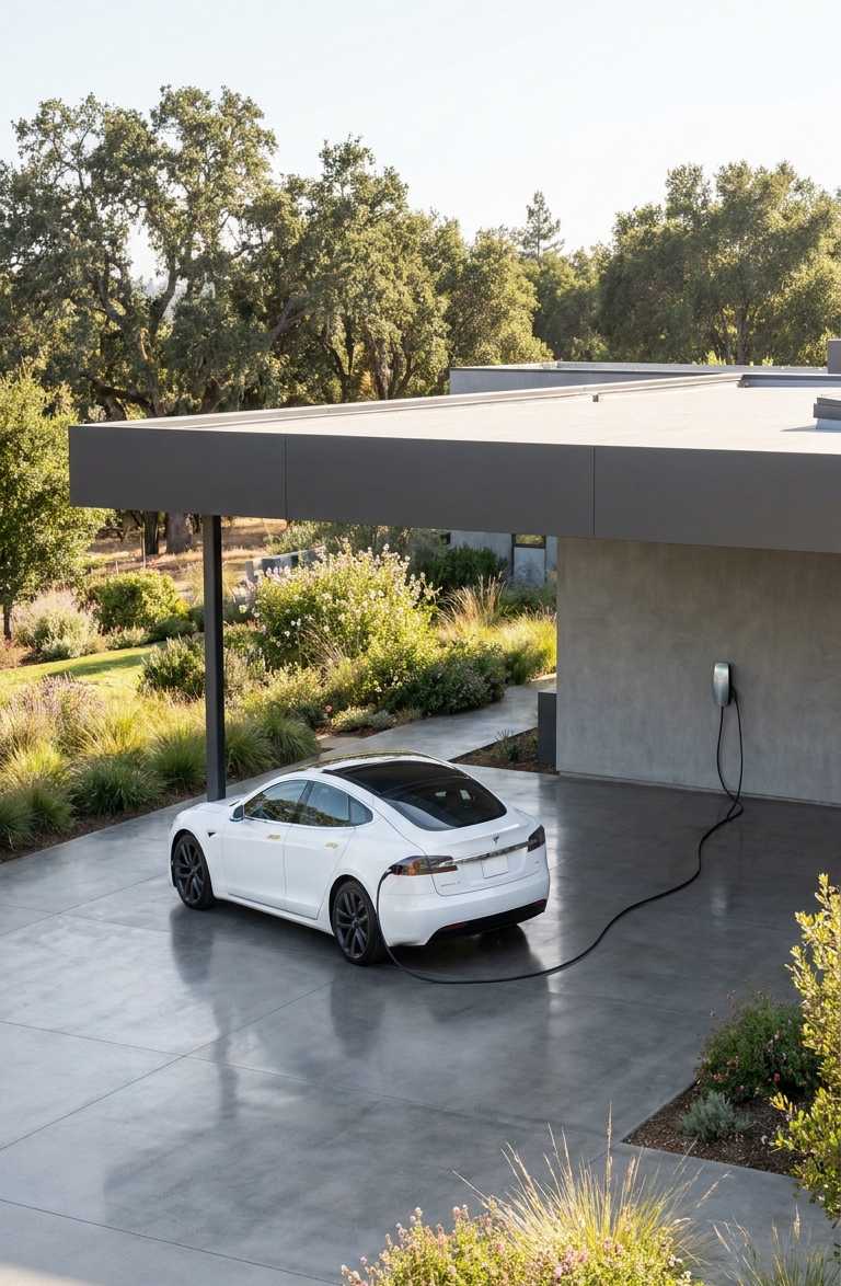 Home charging car port